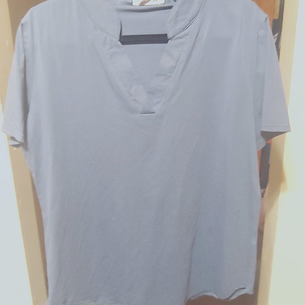 V-neck Collared Blouse